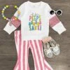 "Oh For Peeps Sake!" Denim Bell Bottom Set -Children's boutique clothing IMG 8400 Edit