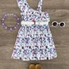 Lavender Floral Cold Shoulder Dress -Children's boutique clothing IMG 8406 Edit 607655c7 6bd2 4fe8 aecb 92879bfc16e9