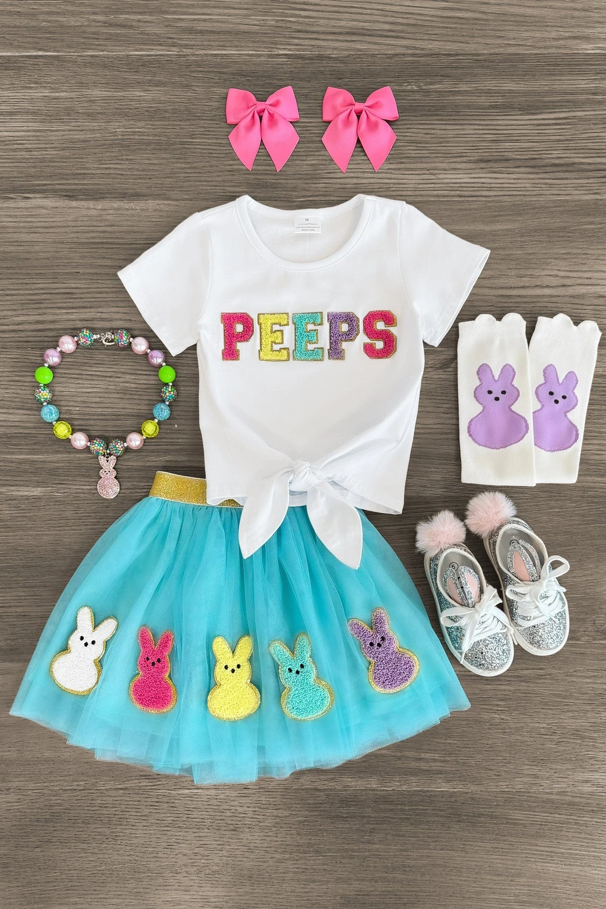 "Peeps" Chenille Patch Tutu Skirt Set 3 "Peeps" Chenille Patch Tutu Skirt Set