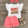 "Sassy Little Soul" Pink Suede Short Set -Children's boutique clothing IMG 8540 Edit 3c621fe1 0a21 4464 afaa 3f0a7222021d