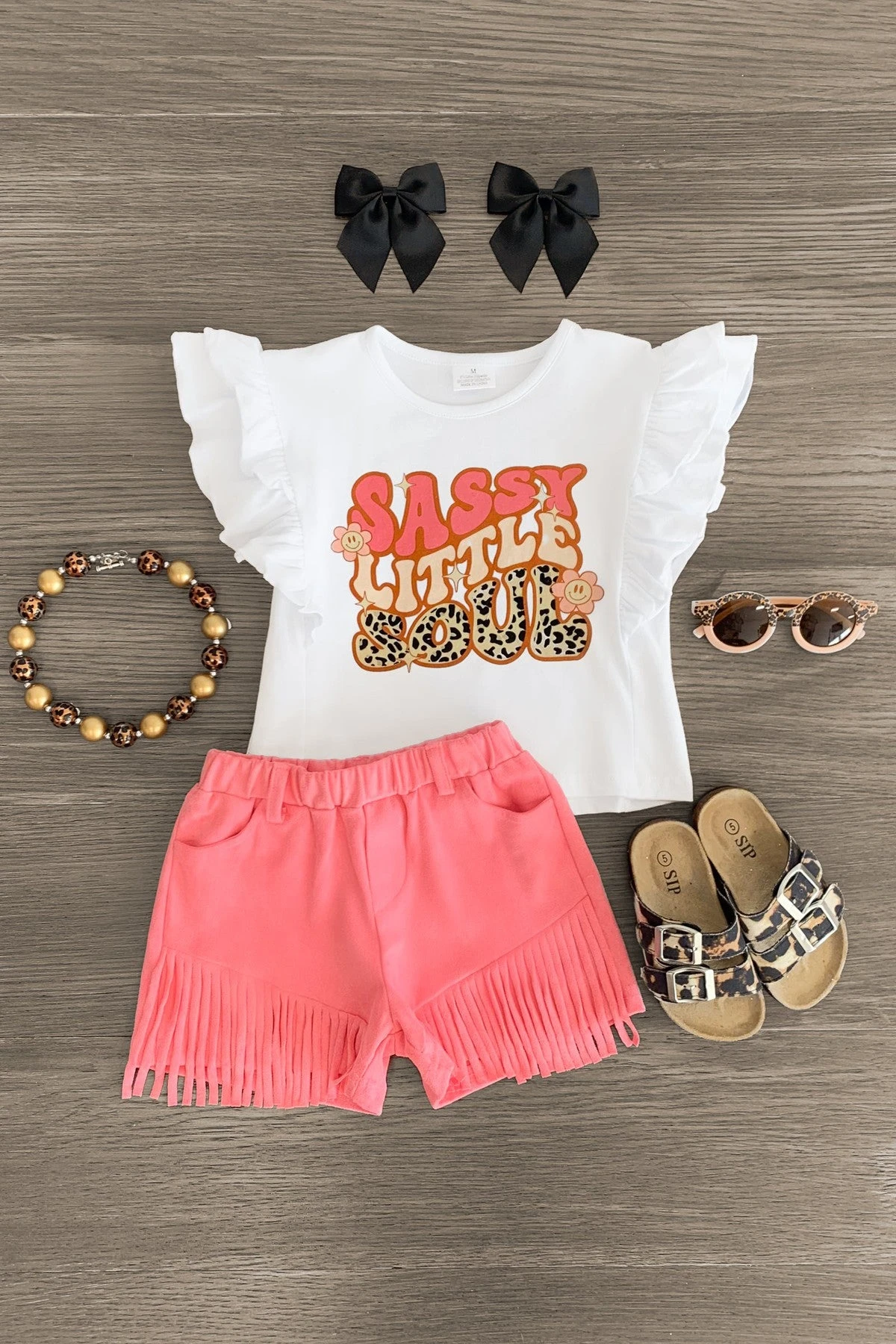 "Sassy Little Soul" Pink Suede Short Set 4 "Sassy Little Soul" Pink Suede Short Set - Image 2