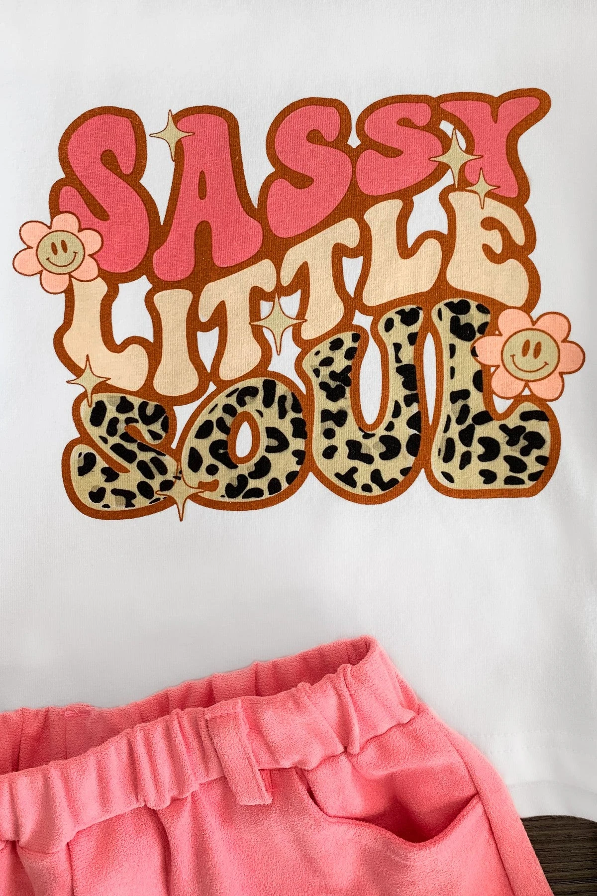"Sassy Little Soul" Pink Suede Short Set 5 "Sassy Little Soul" Pink Suede Short Set - Image 3