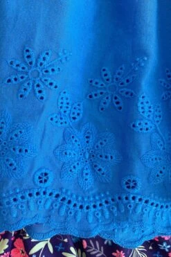 Blue & Purple Floral Short Set -Children's boutique clothing IMG 8547