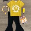 "Let's Learn Today" Pencil Bell Bottom Set -Children's boutique clothing IMG 8553 Edit