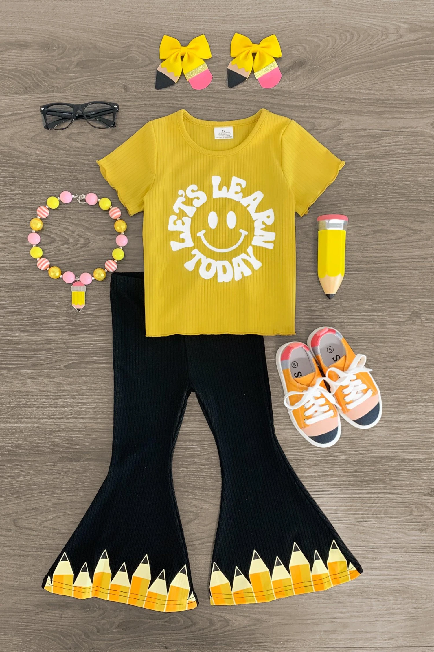 "Let's Learn Today" Pencil Bell Bottom Set 3 "Let's Learn Today" Pencil Bell Bottom Set