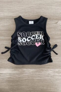 "Soccer" Black & Pink Short Set 9 "Soccer" Black & Pink Short Set -Children's boutique clothing IMG 8589 Edit