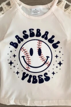 "Baseball Vibes" Smiley Sequin Short Set -Children's boutique clothing IMG 8592 Edit
