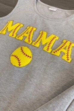 Mom & Me - "Mama & Mini" Gray Chenille Patch Top -Children's boutique clothing IMG 8681 Edit