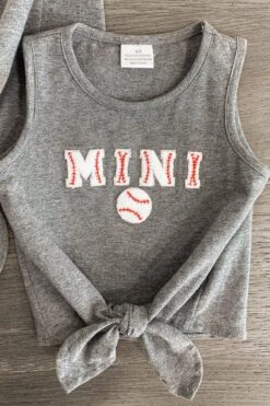 Mom & Me - "Mama & Mini" Gray Chenille Patch Top -Children's boutique clothing IMG 8689 Edit