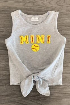 Mom & Me - "Mama & Mini" Gray Chenille Patch Top -Children's boutique clothing IMG 8739 Edit