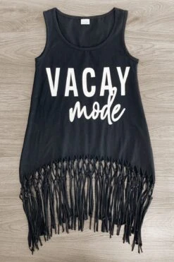 Mom & Me - "Vacay Mode" Black Tank Top -Children's boutique clothing IMG 87442 Edit