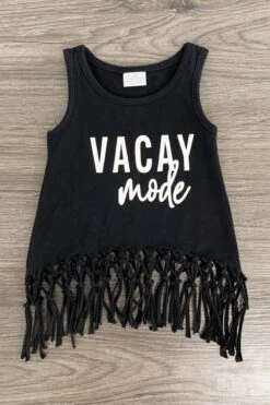 Mom & Me - "Vacay Mode" Black Tank Top -Children's boutique clothing IMG 87452 Edit