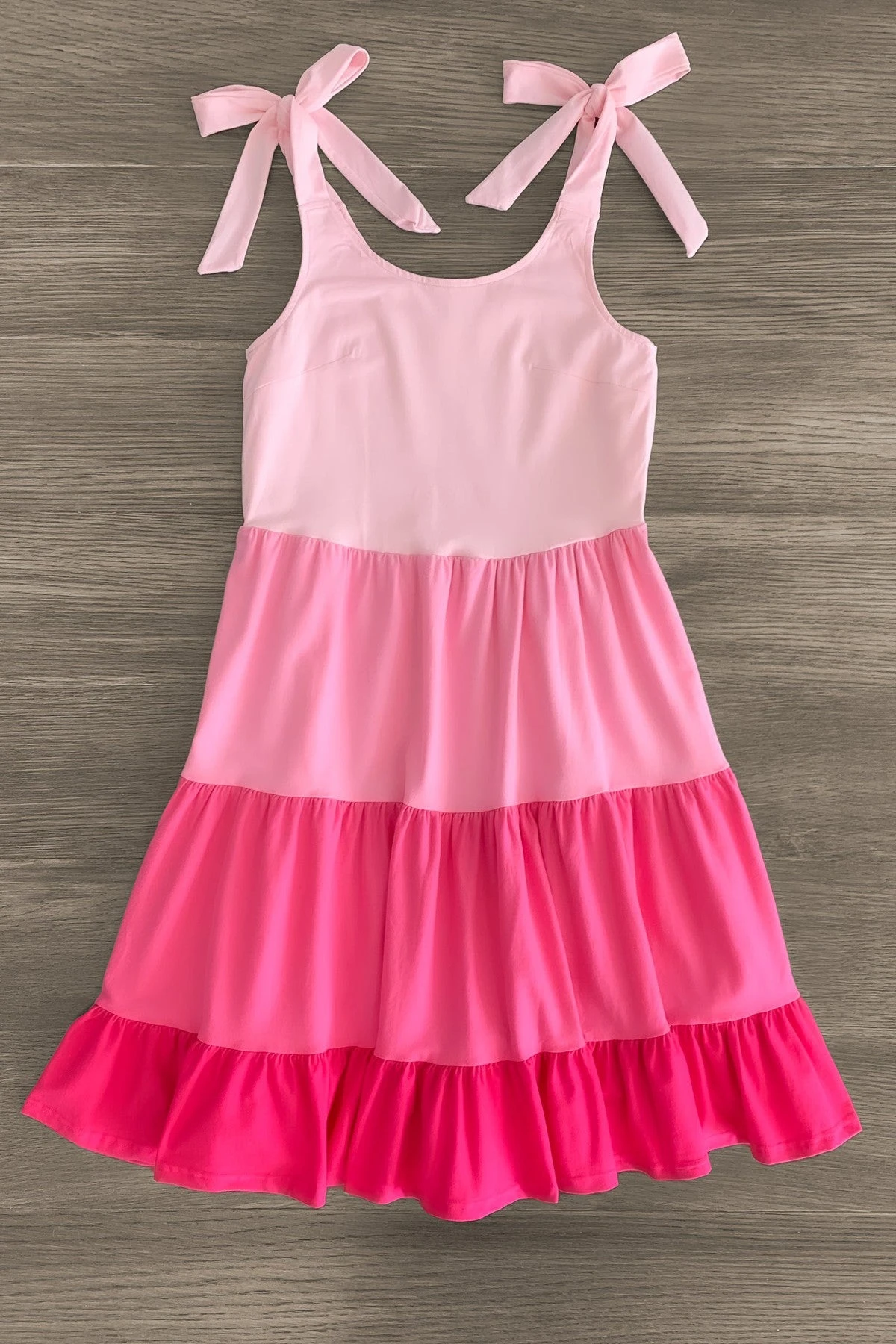 Mom & Me - Pink Tiered Tank Dress 4 Mom & Me - Pink Tiered Tank Dress - Image 2