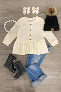 Thermal Peplum Top -Children's boutique clothing IMG 8791 Edit