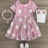 Pink Sequin Bunny Dress