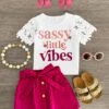 "Sassy Little Vibes" Skirt Set -Children's boutique clothing IMG 8955 Edit