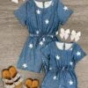 Mom & Me - Blue Stars Romper
