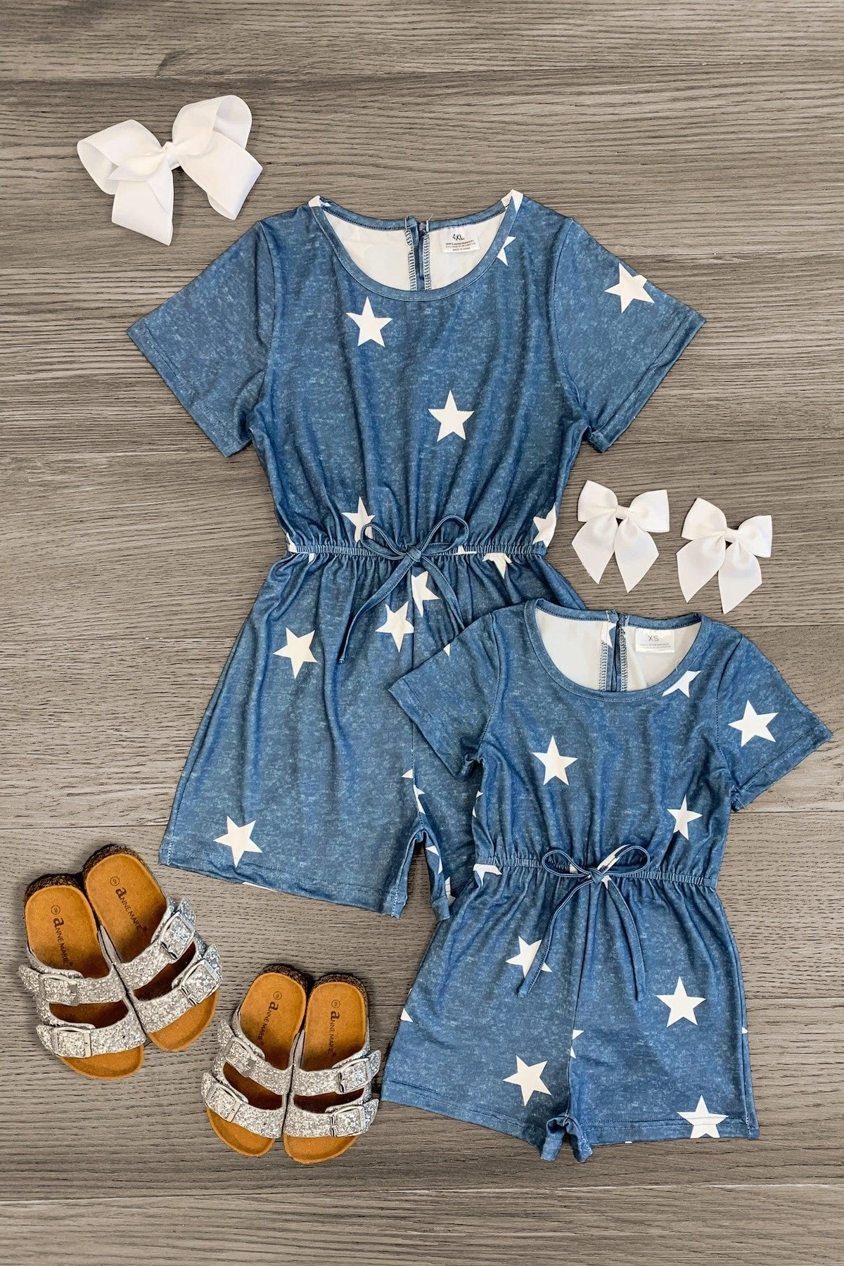 Mom & Me - Blue Stars Romper 3 Mom & Me - Blue Stars Romper
