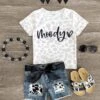 "Moody" Cow Print Denim Short Set