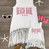 Mom & Me - "Beach Babe" Fringe Tank Top -Children's boutique clothing IMG 9005 Edit Edit