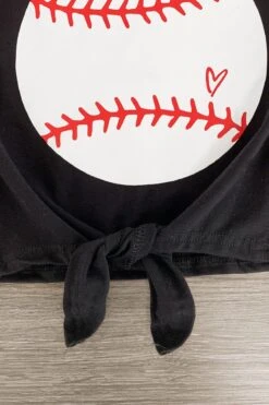 Black Striped Baseball Denim Short Set 12 Black Striped Baseball Denim Short Set -Children's boutique clothing IMG 9017 Edit