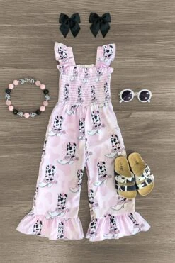 Pastel Cowgirl Boots Jumpsuit