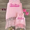Mom & Me - "Besties" Pink Fringe Tank Top -Children's boutique clothing IMG 9057 Edit