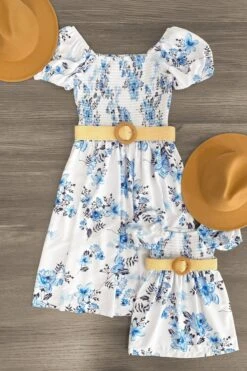 Mom & Me - Blue Floral Dress -Children's boutique clothing IMG 9082 Edit f6cc78e2 6049 42d7 8129 d3bbafdc0d47