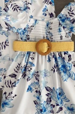 Mom & Me - Blue Floral Dress -Children's boutique clothing IMG 9086 Edit