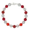 Silver & Red Bubblegum Necklace -Children's boutique clothing IMG 91342 Edit