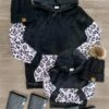 Mom & Me - Black Leopard Hoodie -Children's boutique clothing IMG 9185 Edit