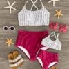Mom & Me - Plum Stripe Bikini 2 Mom & Me - Plum Stripe Bikini -Children's boutique clothing IMG 9256 Edit
