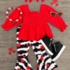 Red Heart Striped Bell Bottom Set 2 Red Heart Striped Bell Bottom Set -Children's boutique clothing IMG 9259 Edit