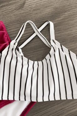 Mom & Me - Plum Stripe Bikini -Children's boutique clothing IMG 9263 Edit