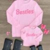 Mom & Me - "Besties" Pink Long Sleeve Top -Children's boutique clothing IMG 9537 Edit