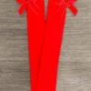 Red & Gold Bow Socks -Children's boutique clothing IMG 9585 Edit