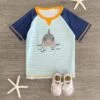 Blue Striped Shark T-Shirt 2 Blue Striped Shark T-Shirt -Children's boutique clothing IMG 9700 Edit