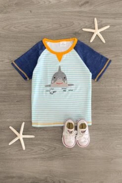 Blue Striped Shark T-Shirt