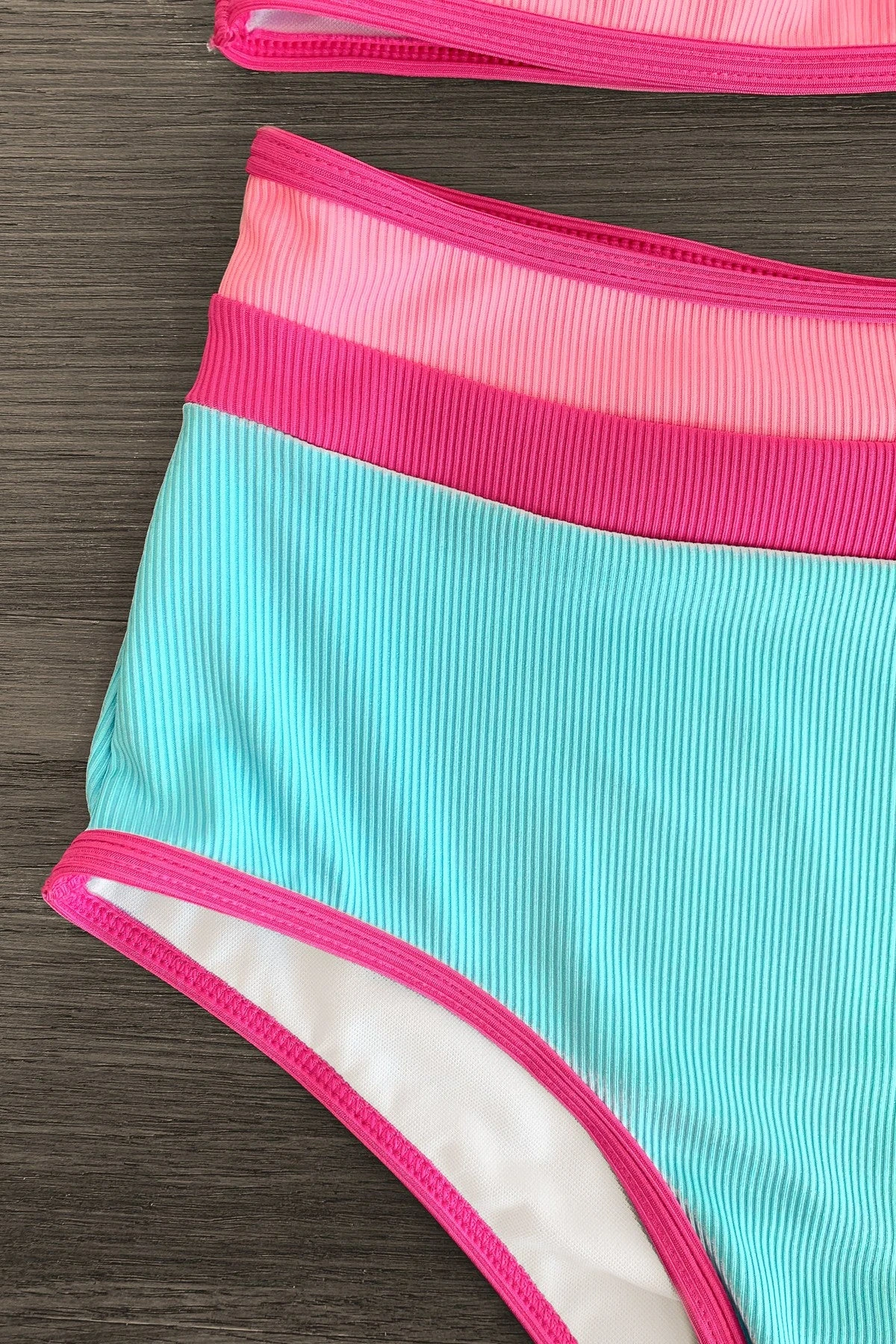 Mom & Me - Blue & Pink Stripe Bikini 4 Mom & Me - Blue & Pink Stripe Bikini - Image 2