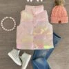 Pink Metallic Puffer Vest -Children's boutique clothing IMG 9792 Edit
