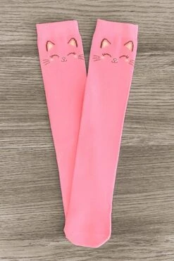 Pink Kitten Socks