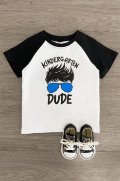 "Pre-K - 3rd Grade Dude" White & Black Top 10 "Pre-K - 3rd Grade Dude" White & Black Top -Children's boutique clothing Kindergarten Dude