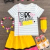 "Pre-K - 5th Grade" Paper & Pencil Skirt Set -Children's boutique clothing Pencil Grade 7f0c10cf 84f9 49bd b7f3 917bab744cda