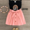 "Pre-K - 4th Grade" Black & Pink Dress -Children's boutique clothing Pink Grade Dress