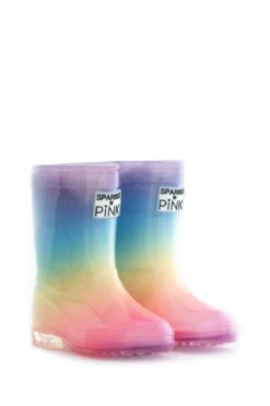 Sparkle In Pink Premium Patterned Boots -Children's boutique clothing Rainbow