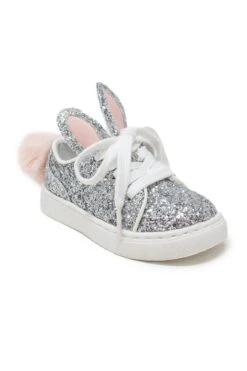 The Bunny Sneakers -Children's boutique clothing Silver Bunny Shoe