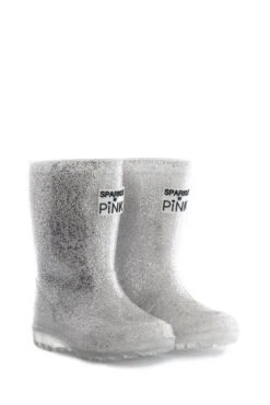 Sparkle In Pink Premium Glitter Boots -Children's boutique clothing WhiteGlitter