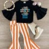 "A Little Country A Little Hood" Stripe Flare Set