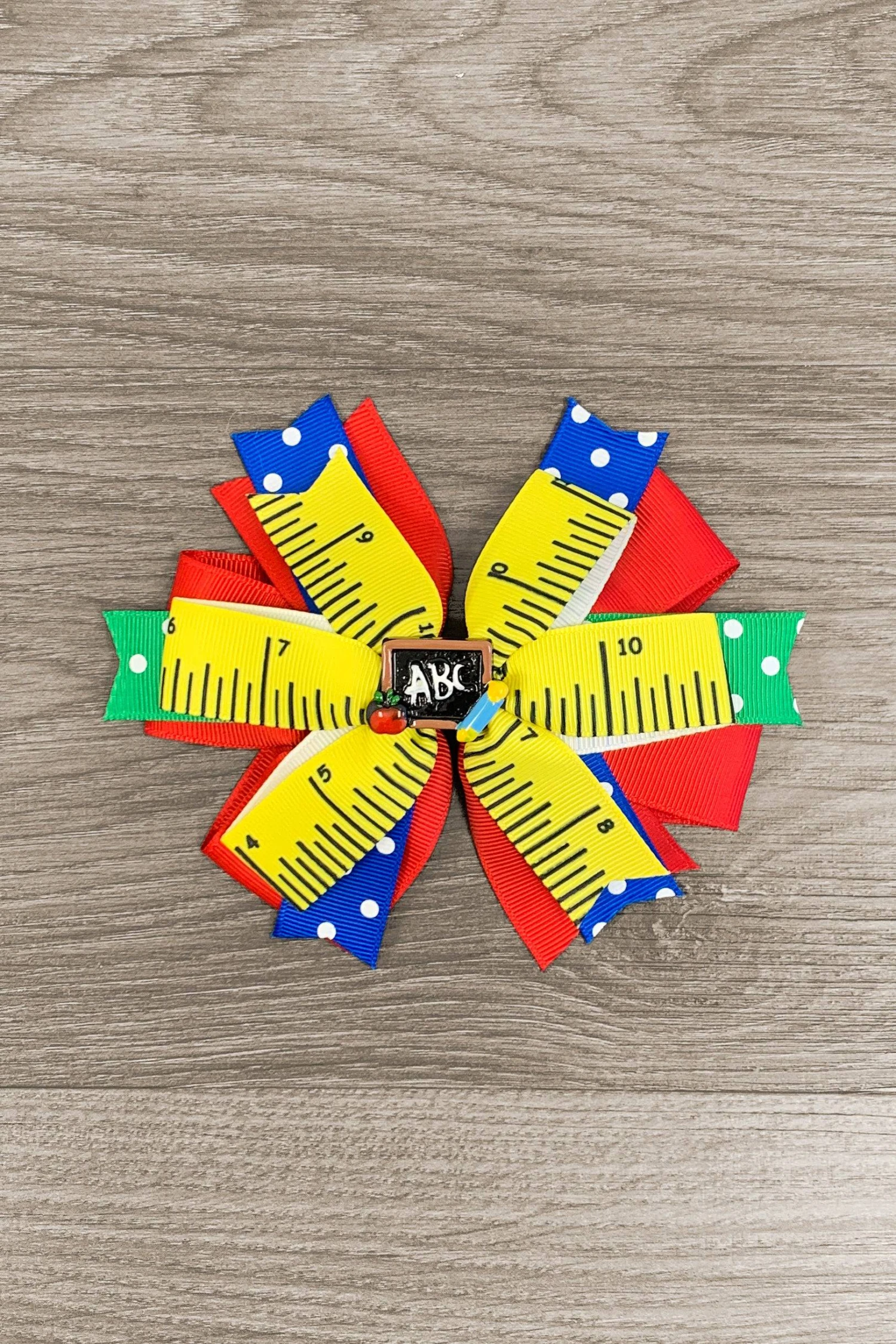 ABC Polka Dot Ruler Bow 3 ABC Polka Dot Ruler Bow