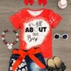 "All About That Base" Red Denim Short Set -Children's boutique clothing all about that base red denim short set outfit sparkle in pink 999218